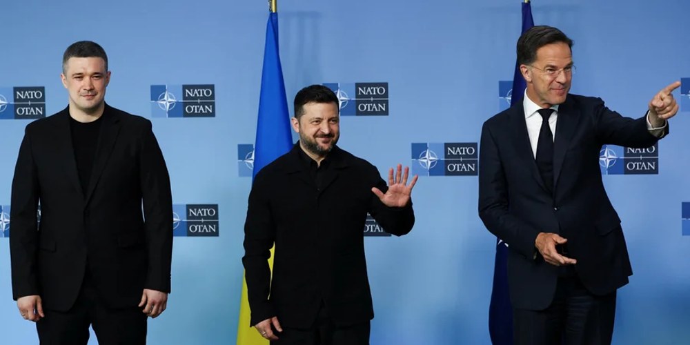 Марк Рютте під час інтерв'ю агентству DPA у Брюсселі на тлі зустрічі у форматі Рамштайн 18 червня 2026 року
