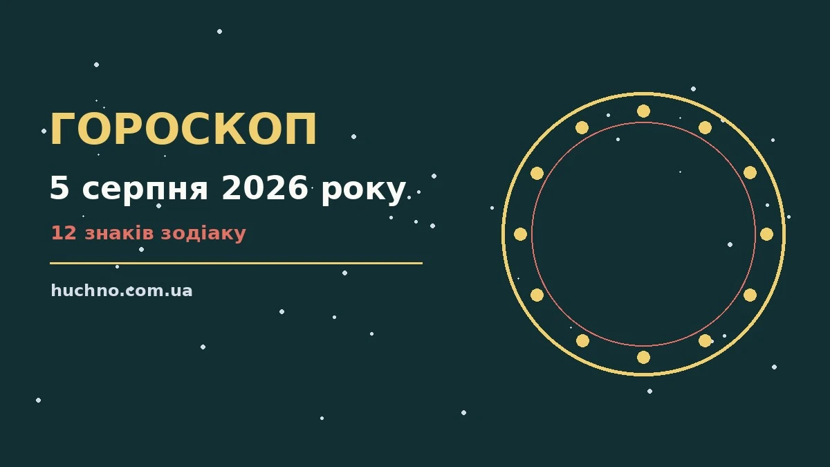 Зоряне небо над міським пейзажем увечері 5 серпня 2026 року, символ спокійного планування дня