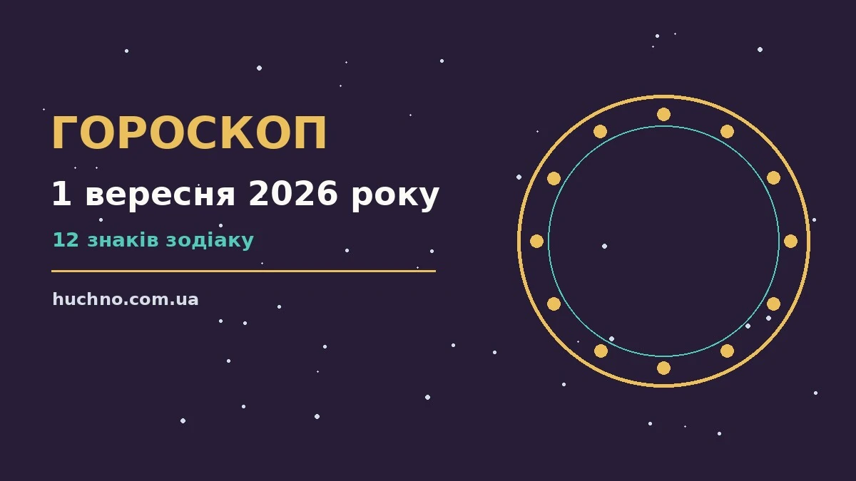 Гороскоп на 1 вересня 2026 року: орієнтири для кожного знака для планів і важливих справ