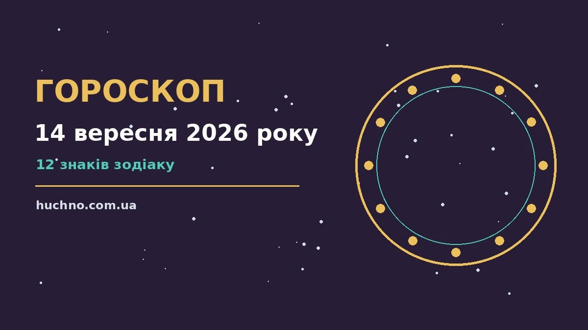 Гороскоп на 14 вересня 2026 року: орієнтири для кожного знака для планів і важливих справ
