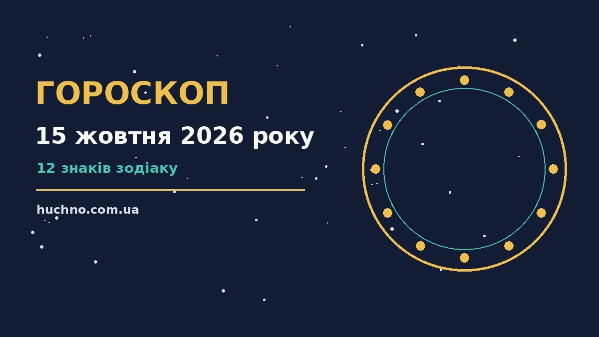 Гороскоп на 15 жовтня 2026 року: орієнтири для кожного знака для планів і важливих справ