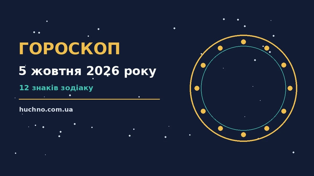 Гороскоп на 5 жовтня 2026 року: орієнтири для кожного знака для планів і важливих справ