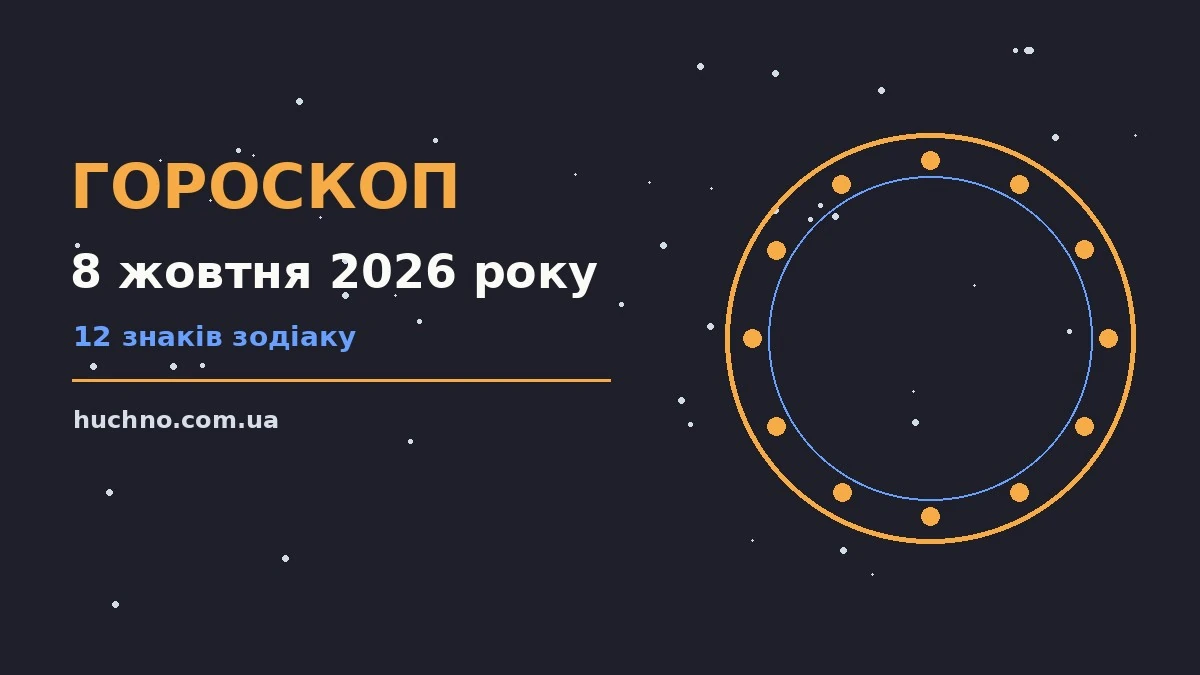 Гороскоп на 8 жовтня 2026 року: орієнтири для кожного знака для планів і важливих справ